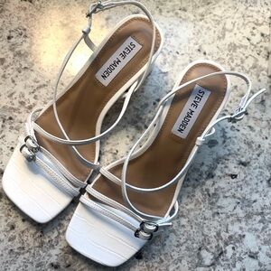 Steve Madden white heels